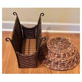 Wicker Basket Mixed Lot of 9