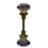 LR - Antique Amethyst Glass Door Knob Set