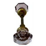 LR - Antique Amethyst Glass Door Knob Set