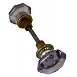 LR - Antique Amethyst Glass Door Knob Set