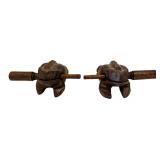 LR - Wooden Animal Whistles Toucan & Frogs Poc a Poco L0410 (Lot of 3)