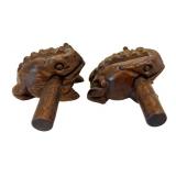 LR - Wooden Animal Whistles Toucan & Frogs Poc a Poco L0410 (Lot of 3)
