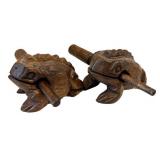 LR - Wooden Animal Whistles Toucan & Frogs Poc a Poco L0410 (Lot of 3)