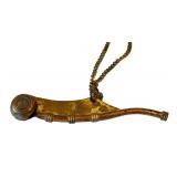 LR - Boatswain Pipe Whistle Nautical Brass With Chain