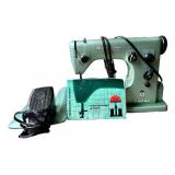 G - Vintage Sewing Machine Husqvarna Viking Grasshopper C 21A in Case With Pedal