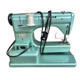 G - Vintage Sewing Machine Husqvarna Viking Grasshopper C 21A in Case With Pedal