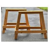 G - Wooden Sawhorses Pair