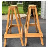 G - Wooden Sawhorses Pair