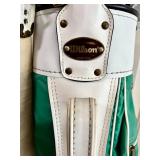 Vintage Golf Club Set Wilson Cart Bag With Assorted Clubs