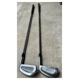 Vintage Golf Club Set Wilson Cart Bag With Assorted Clubs