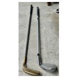 Vintage Golf Club Set Wilson Cart Bag With Assorted Clubs