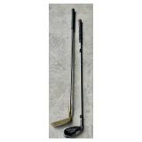 Vintage Golf Club Set Wilson Cart Bag With Assorted Clubs