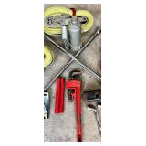 G - Garage Tool & Hardware Assortment Trailer Straps Jumper Cables Hitch Wrenches