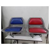 Two Boat Seats with Clamp-on Swivel mount good shape