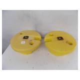 2 - John Deere lawn tractor wheel weights 13" across