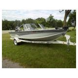 1995 Alumacraft Phantom F/S, Mercury 150hp, Shorlander roller trailer (Remarkably clean boat)
