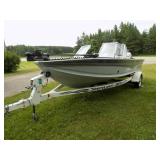 1995 Alumacraft Phantom F/S, Mercury 150hp, Shorlander roller trailer (Remarkably clean boat)