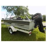 1995 Alumacraft Phantom F/S, Mercury 150hp, Shorlander roller trailer (Remarkably clean boat)