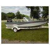 1995 Alumacraft Phantom F/S, Mercury 150hp, Shorlander roller trailer (Remarkably clean boat)