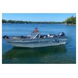 1995 Alumacraft Phantom F/S, Mercury 150hp, Shorlander roller trailer (Remarkably clean boat)