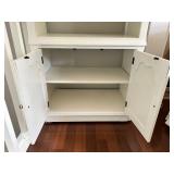 Painted Curio Cabinet With Glass Shelf & Light 32 X 17 X 79 in
