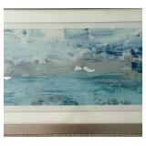 Signed Abstract Seascape Print 194/2000 in Framed Mat