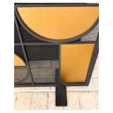 Mid-Century Modern Style Metal Fireplace Screen 38 X 30.5 in