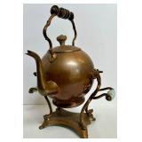 Copper Tea Kettle With Stand & Lid