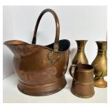 Copper & Brass Decorative Vessel Mixed Lot (Lot of 4)