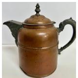 Vintage Copper & Brass PItcher and Art Nouveau Candelabra Mixed Lot