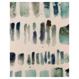 Mixed Lot: Painted Chair & Abstract Canvas
