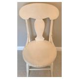 Mixed Lot: Painted Chair & Abstract Canvas