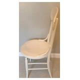 Mixed Lot: Painted Chair & Abstract Canvas
