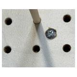 Assorted Thread Spools on Pegboard including T.S. Colour Art Silk