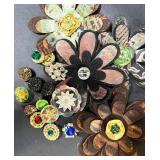 Mixed Glass & Specialty Buttons including Vintage