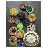 Mixed Glass & Specialty Buttons including Vintage