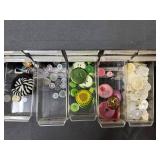 Mixed Lot of Assorted Buttons in Drawer Organizer including Vintage and MOP