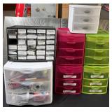 Mixed Craft Storage Drawers & Sewing Notions