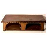 Copper Decorative Stand With Scalloped Trim