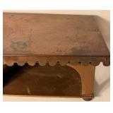 Copper Decorative Stand With Scalloped Trim