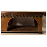 Copper Decorative Stand With Scalloped Trim