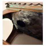 Copper Decorative Stand With Scalloped Trim