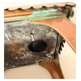 Copper Decorative Stand With Scalloped Trim