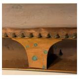 Copper Decorative Stand With Scalloped Trim