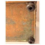 Copper Decorative Stand With Scalloped Trim