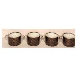Fitz and Floyd Shagreen Fine Porcelain Cups (Lot of 4)