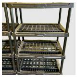 Heavy-Duty Plastic Shelving Units (Lot of 2) 35 X 24 X 54 in Each