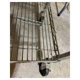 Chrome Wire Rolling Shelf Unit With Locking Wheels