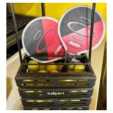 Ballport Tennis Ball Hopper With Franklin Paddles & Balls