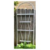 White Metal Garden Trellis 28 X 79 in #2 (Lots 118, 120, & 121 are Matching)